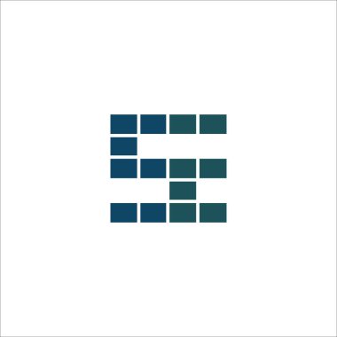 İlk harf es veya se logo tasarım şablonu