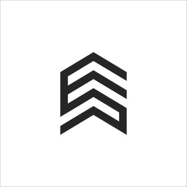 İlk harf es veya se logo tasarım şablonu