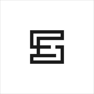 İlk harf es veya se logo tasarım şablonu