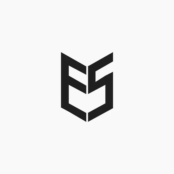 İlk harf es veya se logo tasarım şablonu — Stok Vektör