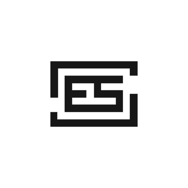 İlk harf es veya se logo tasarım şablonu — Stok Vektör
