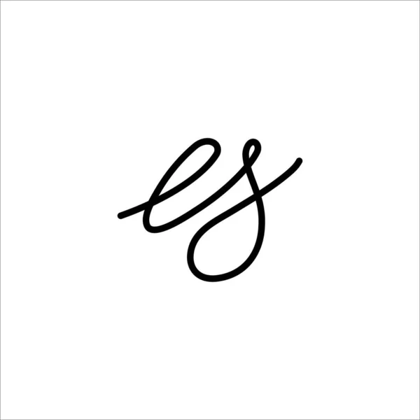 初期文字またはseロゴデザインテンプレート — ストックベクタ
