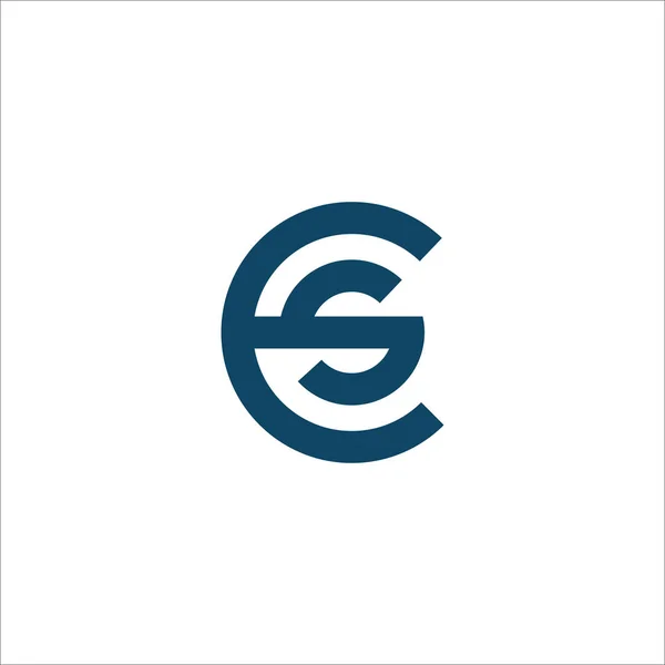 Initiële letter es of se logo ontwerp template — Stockvector