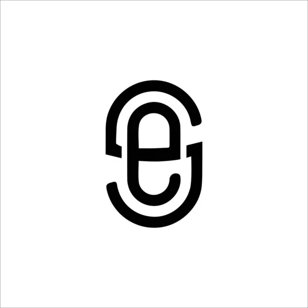 Templat huruf awal atau desain logo se - Stok Vektor