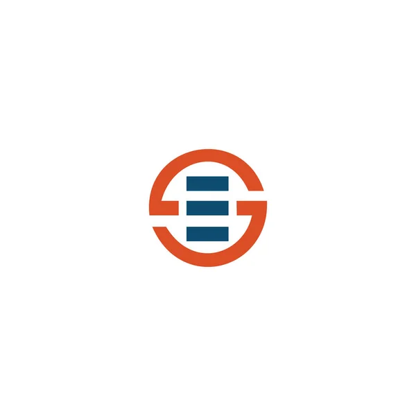 Initial letter es or se logo design template — 스톡 벡터