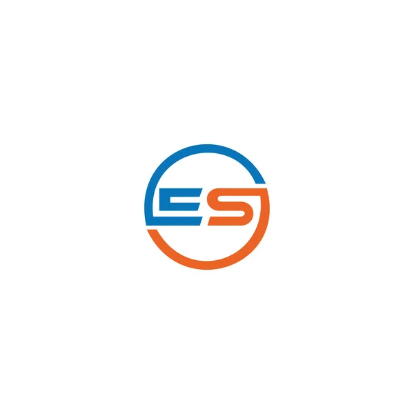 Initiële letter es of se logo ontwerp template — Stockvector