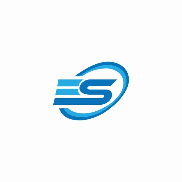 İlk harf es veya se logo tasarım şablonu