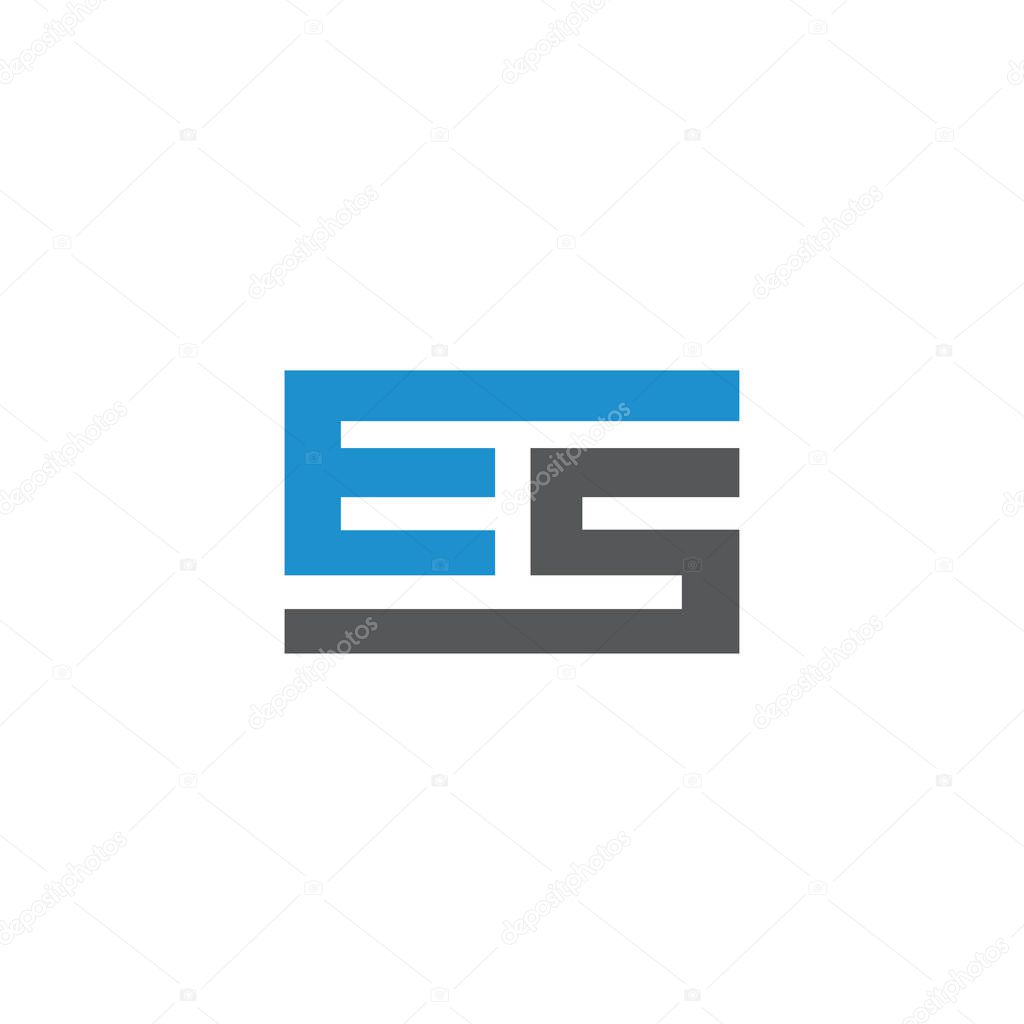 Initial letter es or se logo design template