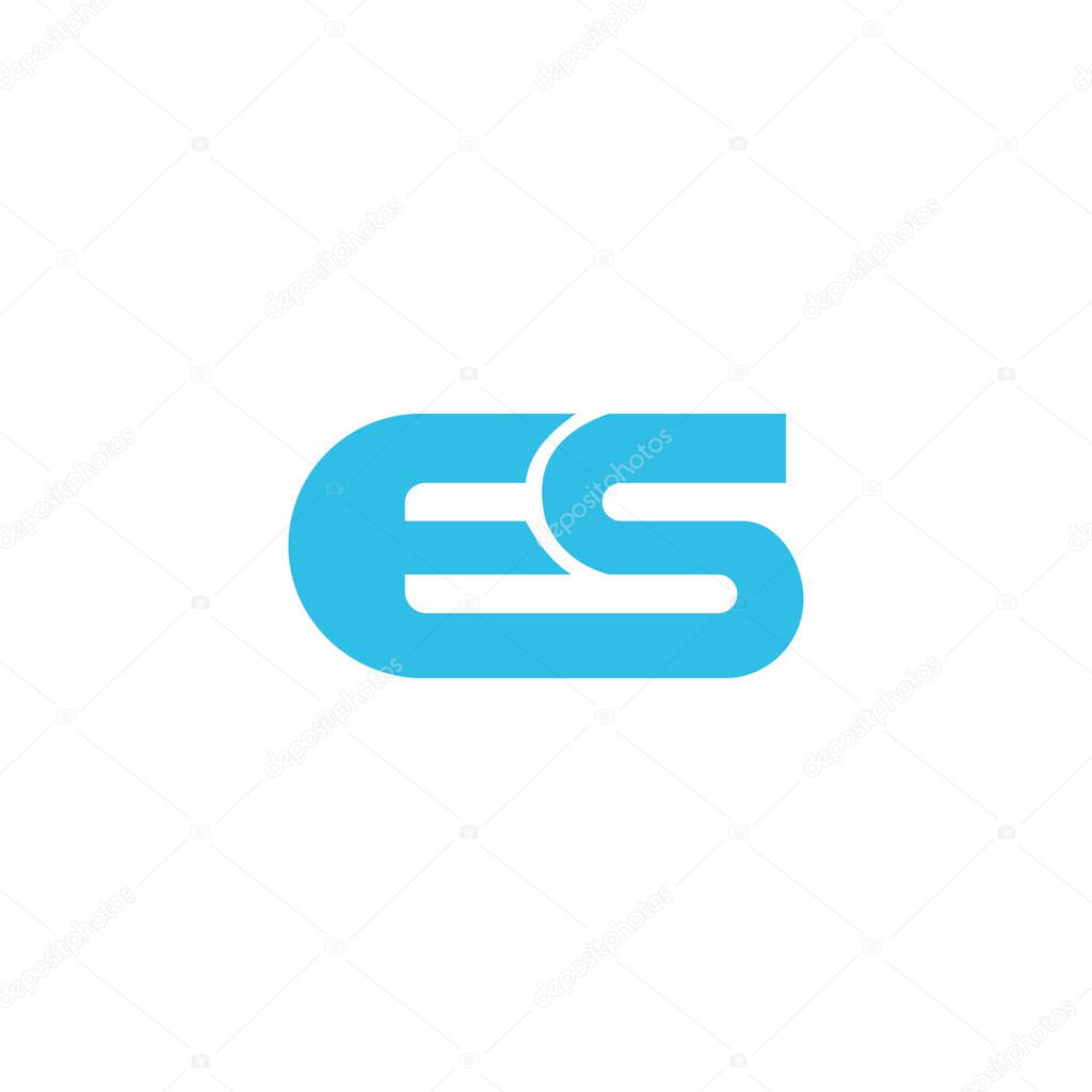 Initial letter es or se logo design template