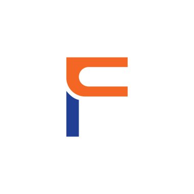 İlk harf fc veya cf logo tasarım şablonu