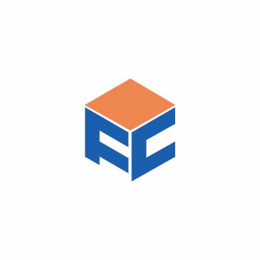 İlk harf fc veya cf logo tasarım şablonu