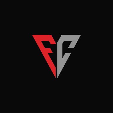İlk harf fc veya cf logo tasarım şablonu
