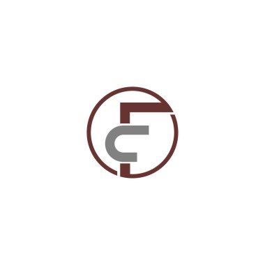 İlk harf fc veya cf logo tasarım şablonu