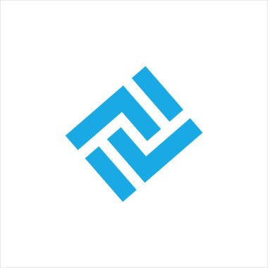 İlk harf ff logo vektör tasarım şablonu