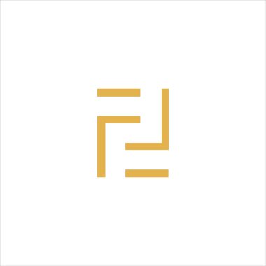 İlk harf ff logo vektör tasarım şablonu