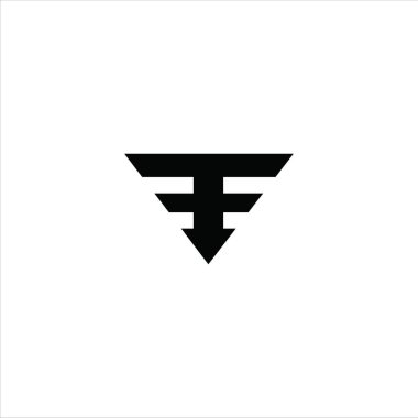 İlk harf ff logo vektör tasarım şablonu