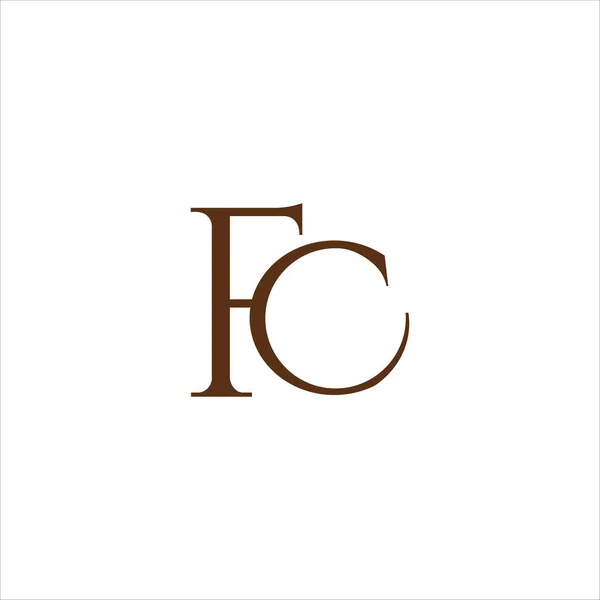 Lettre initiale fc ou cf modèle de conception de logo — Image vectorielle