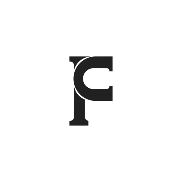 Plantilla inicial de diseño del logotipo de la letra fc o cf — Archivo Imágenes Vectoriales