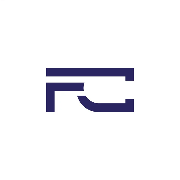 Шаблон дизайну початкової літери fc або cf логотипу — стоковий вектор