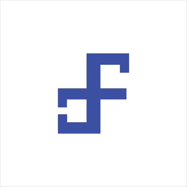 Plantilla inicial de diseño del logotipo de la letra fc o cf — Vector de stock