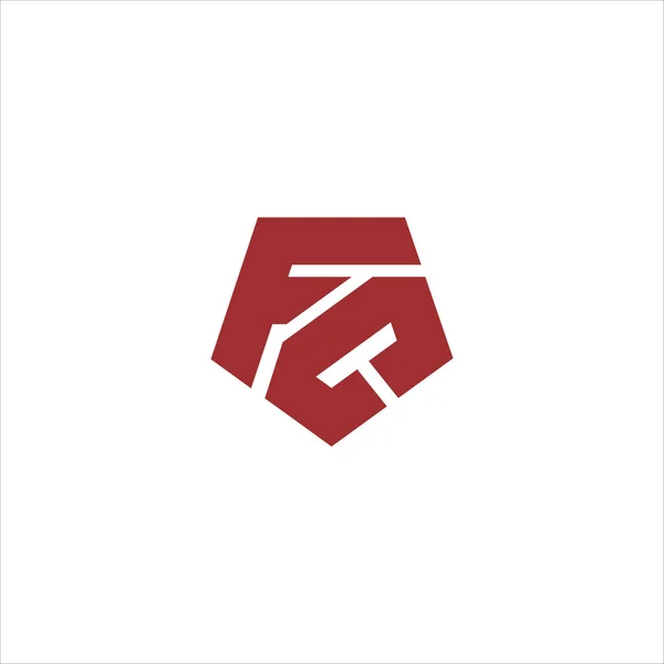 Initiële letter fc of cf logo ontwerp template — Stockvector