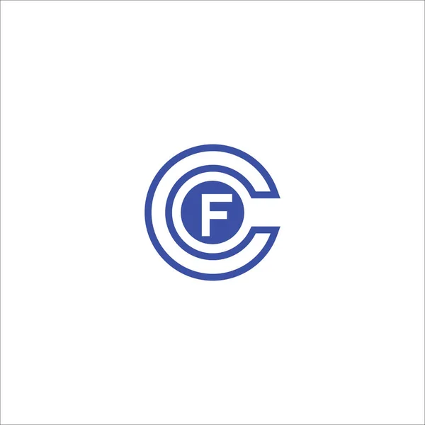 Lettera iniziale fc o cf logo modello di design — Vettoriale Stock