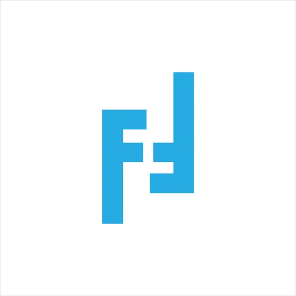 Carta inicial ff logotipo vector diseño plantilla — Archivo Imágenes Vectoriales
