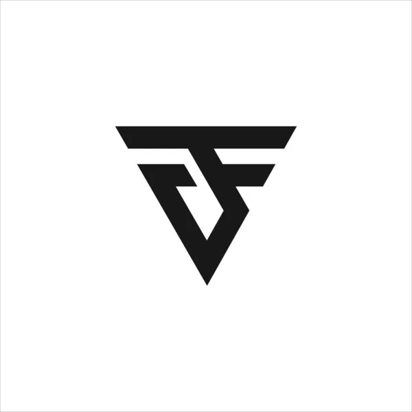 Ursprunglig bokstav ff logotyp vektor design mall — Stock vektor