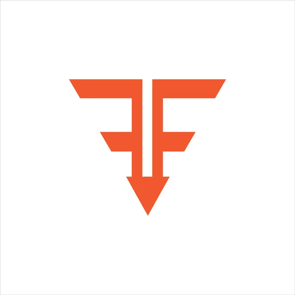 İlk harf ff logo vektör tasarım şablonu — Stok Vektör