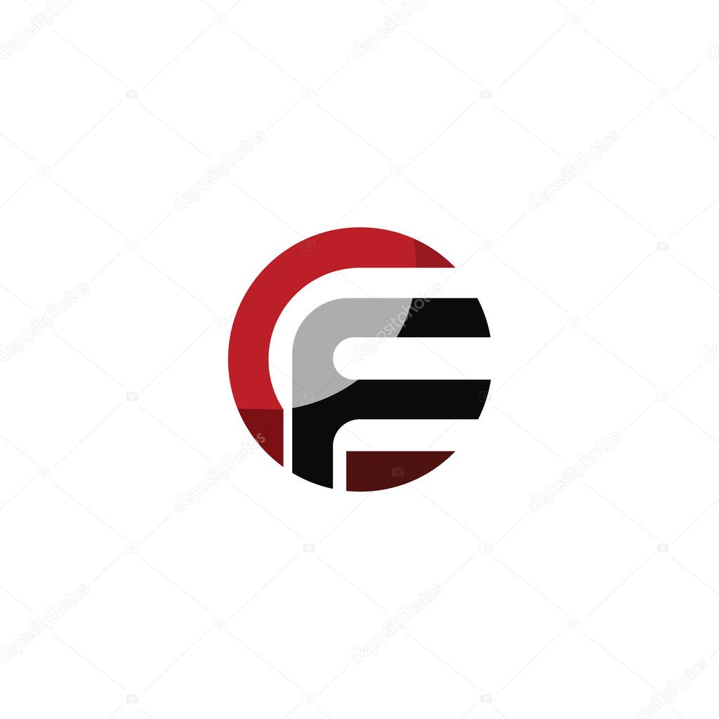 Initial letter fc or cf logo vector design.fc and cf letter logo .fc,cf initial based alphabet icon logo design