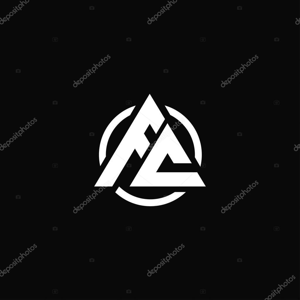 Initial letter fc or cf logo vector design.fc and cf letter logo .fc,cf initial based alphabet icon logo design