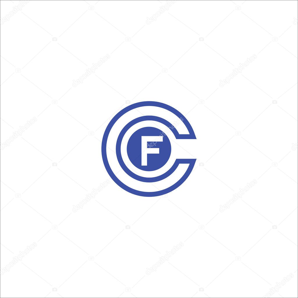 Initial letter fc or cf logo vector design.fc and cf letter logo .fc,cf initial based alphabet icon logo design