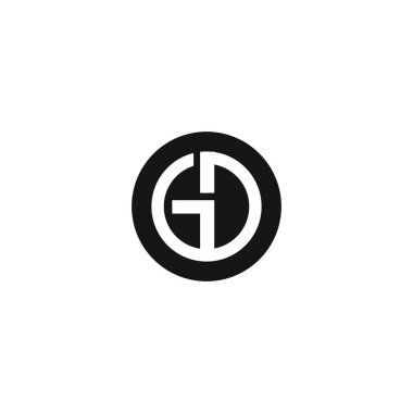 İlk harf gd veya dg logo vektör tasarım şablonu