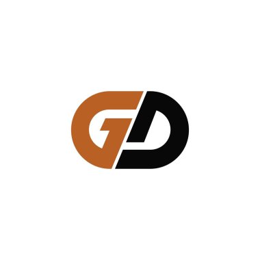 İlk harf gd veya dg logo vektör tasarım şablonu