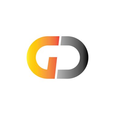 İlk harf gd veya dg logo vektör tasarım şablonu