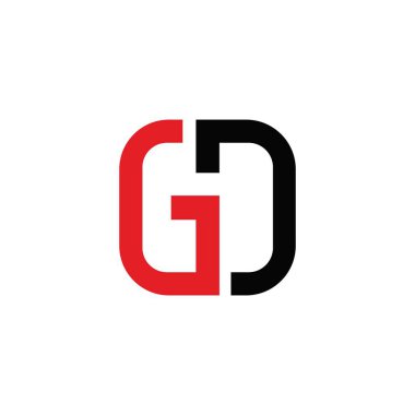 İlk harf gd veya dg logo vektör tasarım şablonu