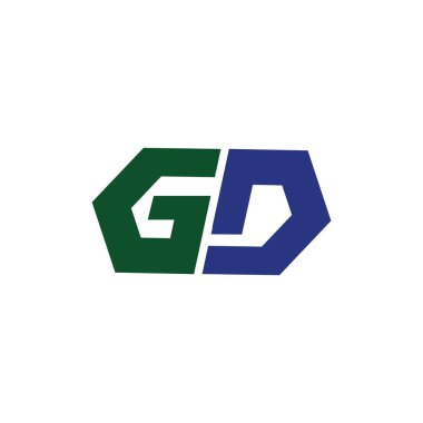 İlk harf gd veya dg logo vektör tasarım şablonu