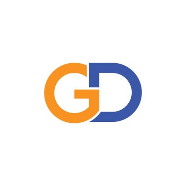 İlk harf gd veya dg logo vektör tasarım şablonu