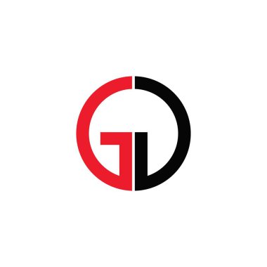 İlk harf gd veya dg logo vektör tasarım şablonu