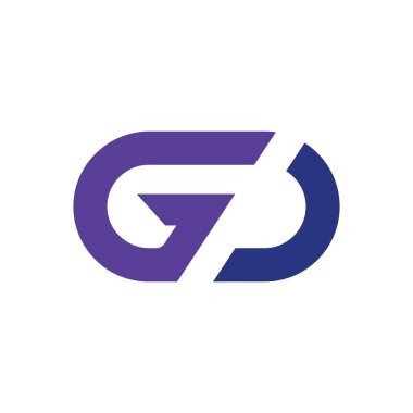 İlk harf gd veya dg logo vektör tasarım şablonu
