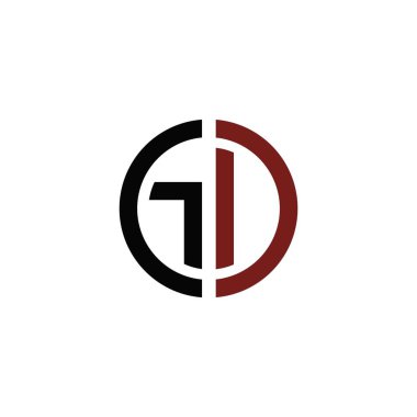 İlk harf gd veya dg logo vektör tasarım şablonu