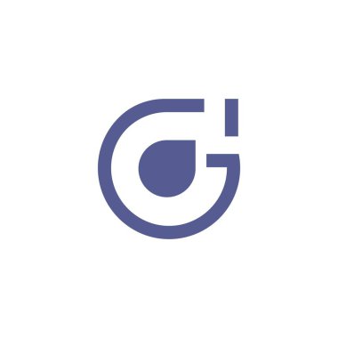 İlk harf gd veya dg logo vektör tasarım şablonu