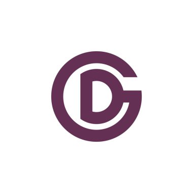 İlk harf gd veya dg logo vektör tasarım şablonu
