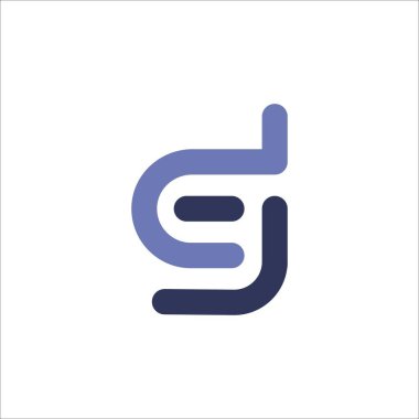 İlk harf gd veya dg logo vektör tasarım şablonu
