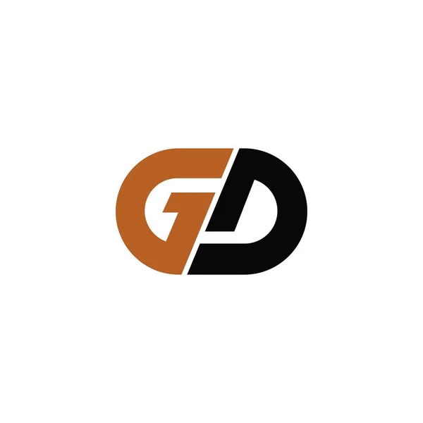 Lettre initiale gd ou dg logo vectoriel modèle de conception — Image vectorielle