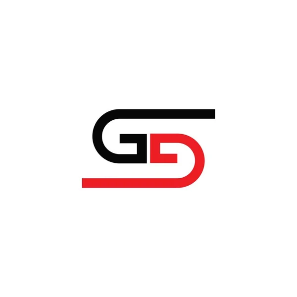 Plantilla inicial de diseño vectorial de logotipo gd o dg — Vector de stock
