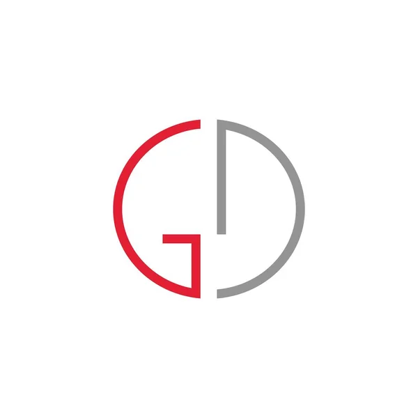 Początkowa litera gd lub dg wzór wektora projektu logo — Wektor stockowy
