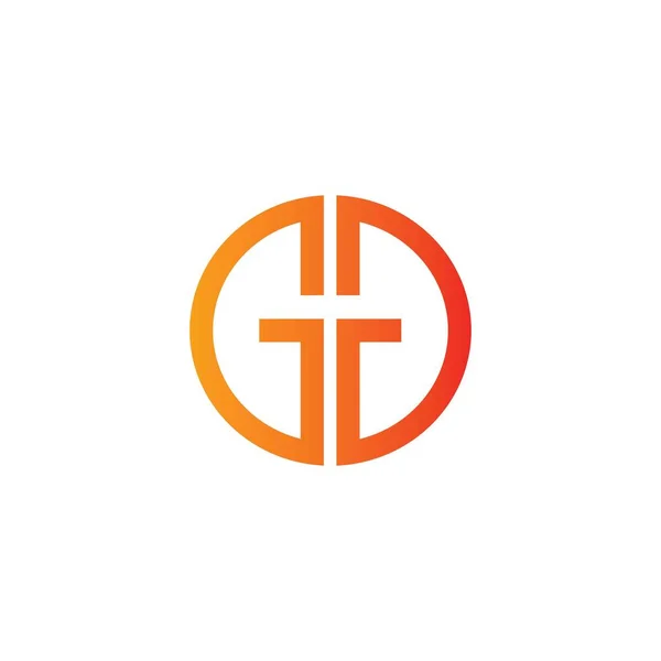 Modelo inicial de design de vetor de logotipo gd ou dg —  Vetores de Stock