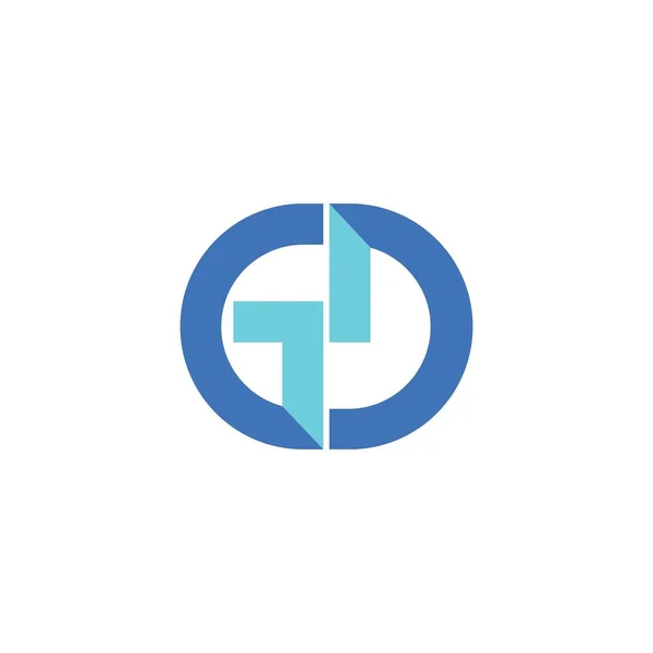 Початкова літера gd або dg логотип векторний шаблон дизайну — стоковий вектор