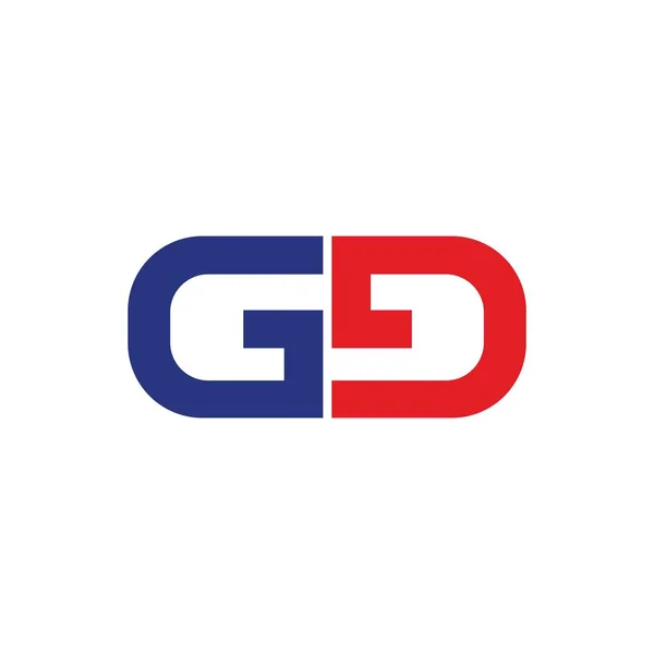 Počáteční šablona návrhu gd nebo dg loga — Stockový vektor